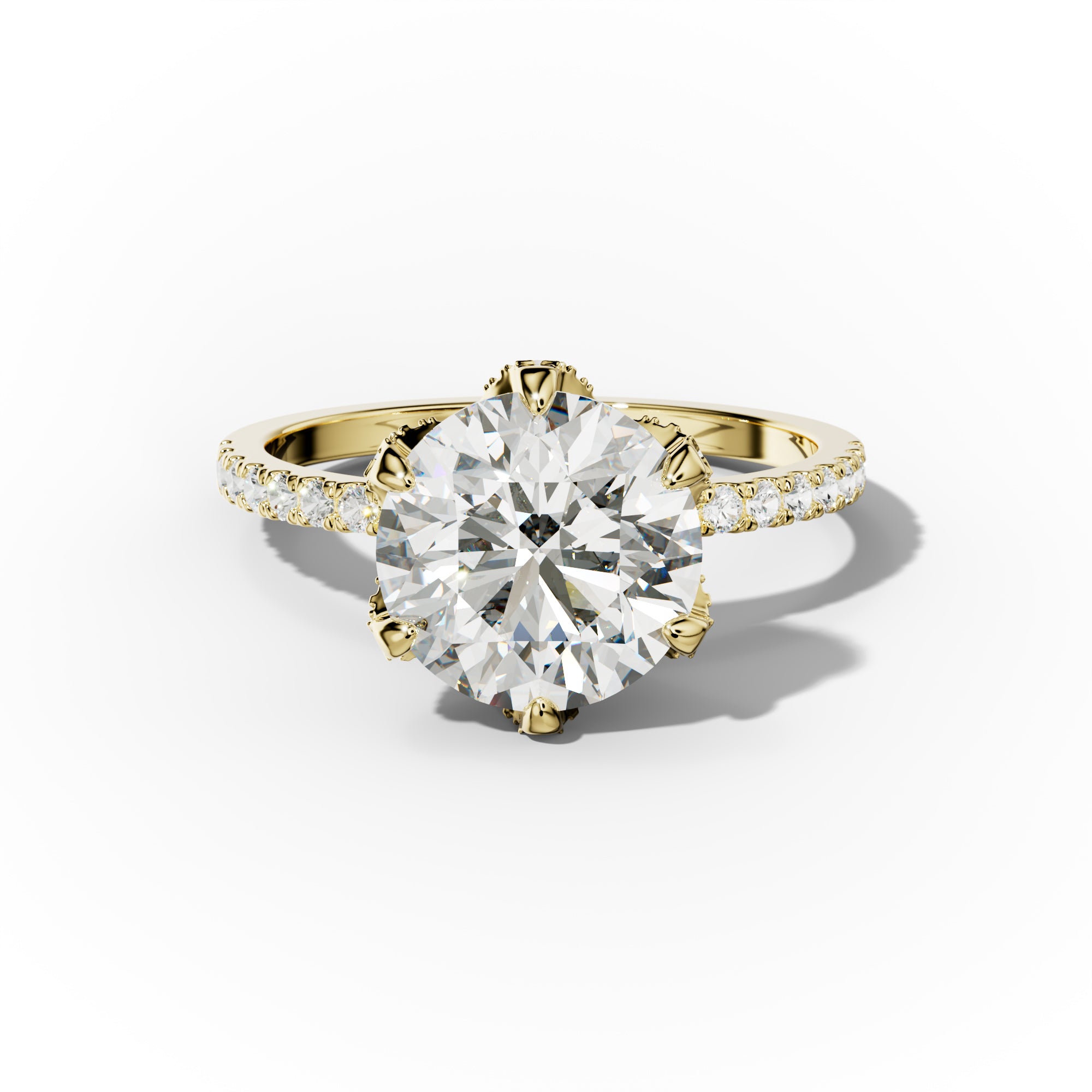 Charlotte Six Prong Round Diamond Engagement Ring